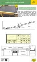 Brochure transportador banda sobre mesa