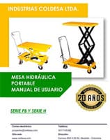 Manual de usuario mesa elevadora hidráulica portable manual