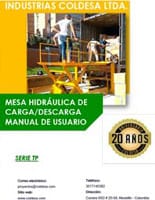 Manual de usuario mesa elevadora hidráulica cargue descargue Serie TP
